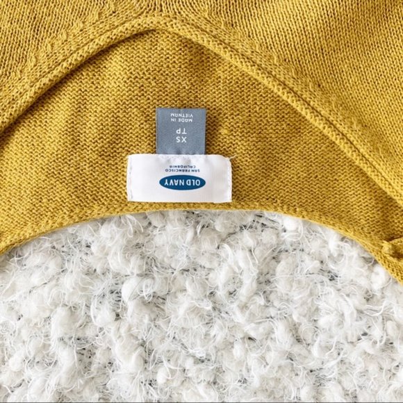 Old Navy Knit V-Neck Mustard Long Sleeve Sweater - Picture 6 of 7